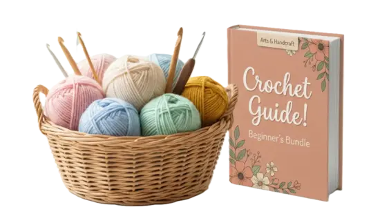 Crochet patterns bundle preview showing finished amigurumi and home décor pieces